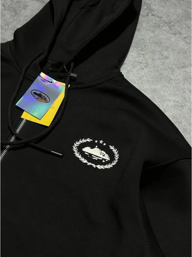 Corteiz Alcatraz Voľná mikina na zips - High Street Americká trendy mikina s potlačou