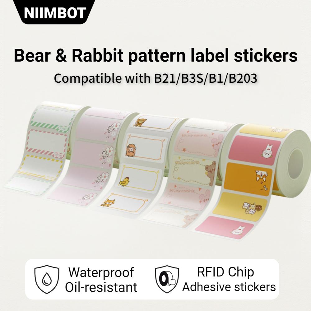 

Наклейки с милым рисунком Niimbot, совместимые с B21/B3S/B1/B203