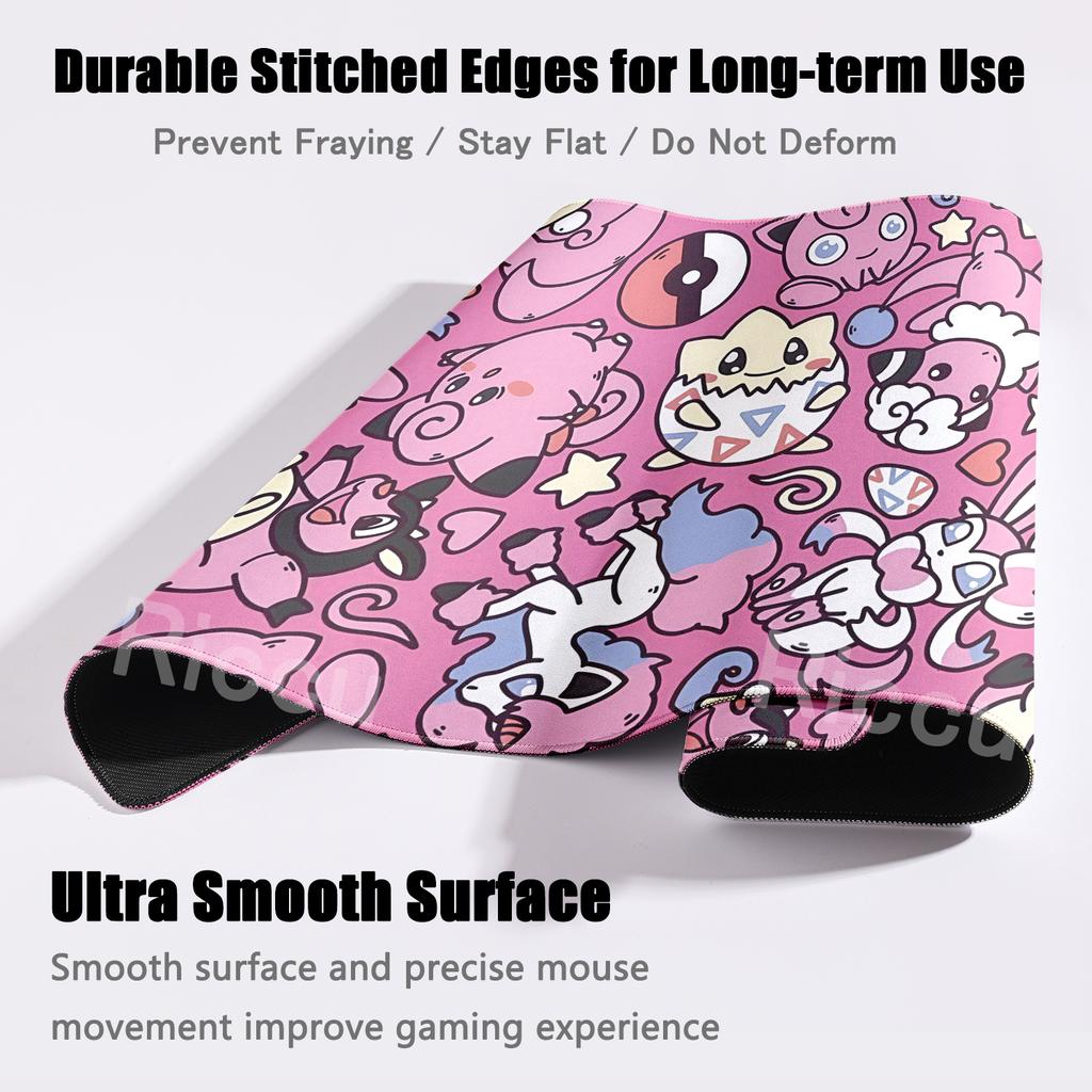 Mouse Pads Laptop Extended Protective Carpet Computer Game Mousepad Cartoon Pokemon K-Kirby PC Accessories Keyboard XXL Desk mat