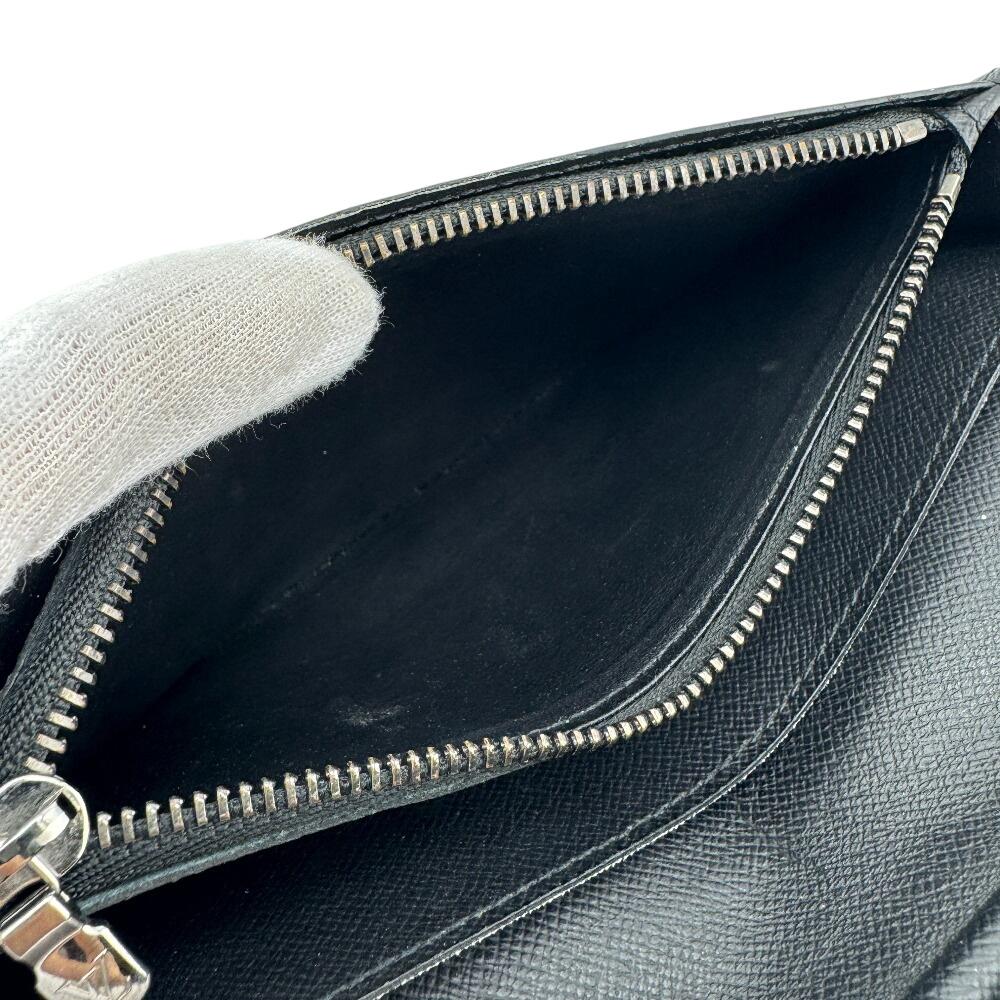 LOUIS VUITTON M61697 Monogram Eclipse leather Brazza Portefeuille Purse black leather mens Used