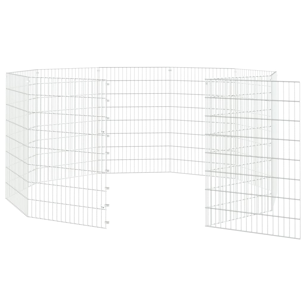 Vidaxl Kojec Dla Zwierząt, 10 Paneli, 54X80 Cm, Galwanizowane Żelazo
