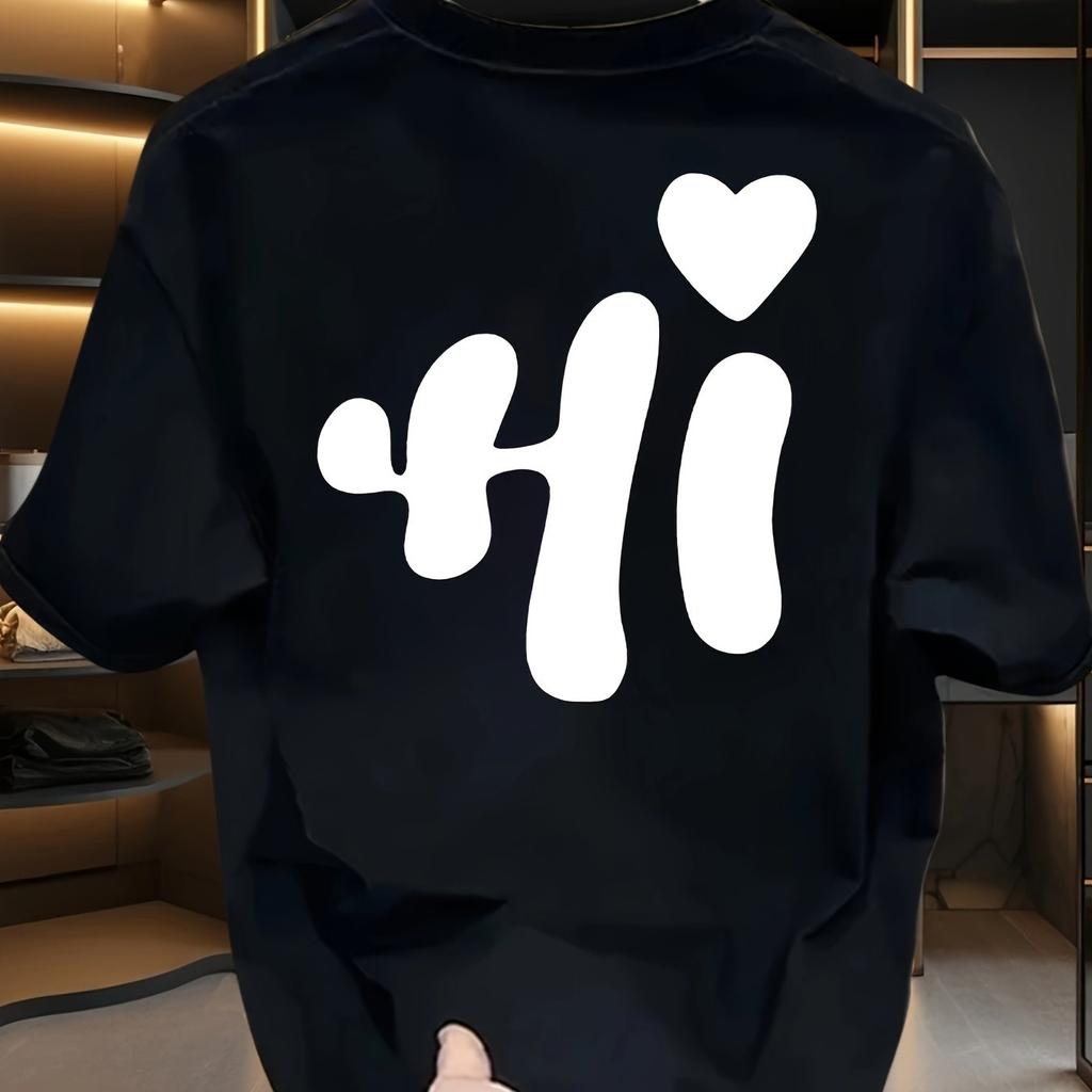 The Latest Unisexs Pure Cotton Washable Shortsleeved Shirt In 2025 Hello Hi Breathable Highquality Instagram 2k Trendy Style