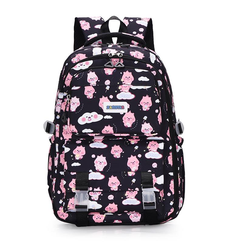 Women's Multi-Function Large Capacity Backpack Cartoon Print Student Schoolbag