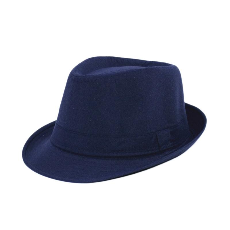 Cappelli Fedora Estivi per Uomo Mezza Età Cappellino Lino Panama Monocolore Jazz Cappello Cowboy Uomo Donna Festa Britannica Cappello da Sole