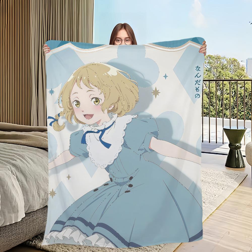 anime cartoon cute d-Dive in w-Wonderland Flannel warm soft plush blanket sofa living room hogar office bedroom travel gift home