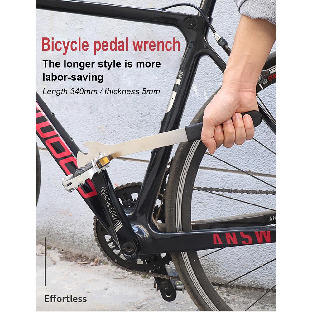 15mm Professional Bicycle Pedal Wrench Pedal Spanner With Long Handle Install Repair Tools For Mtb Road Bike