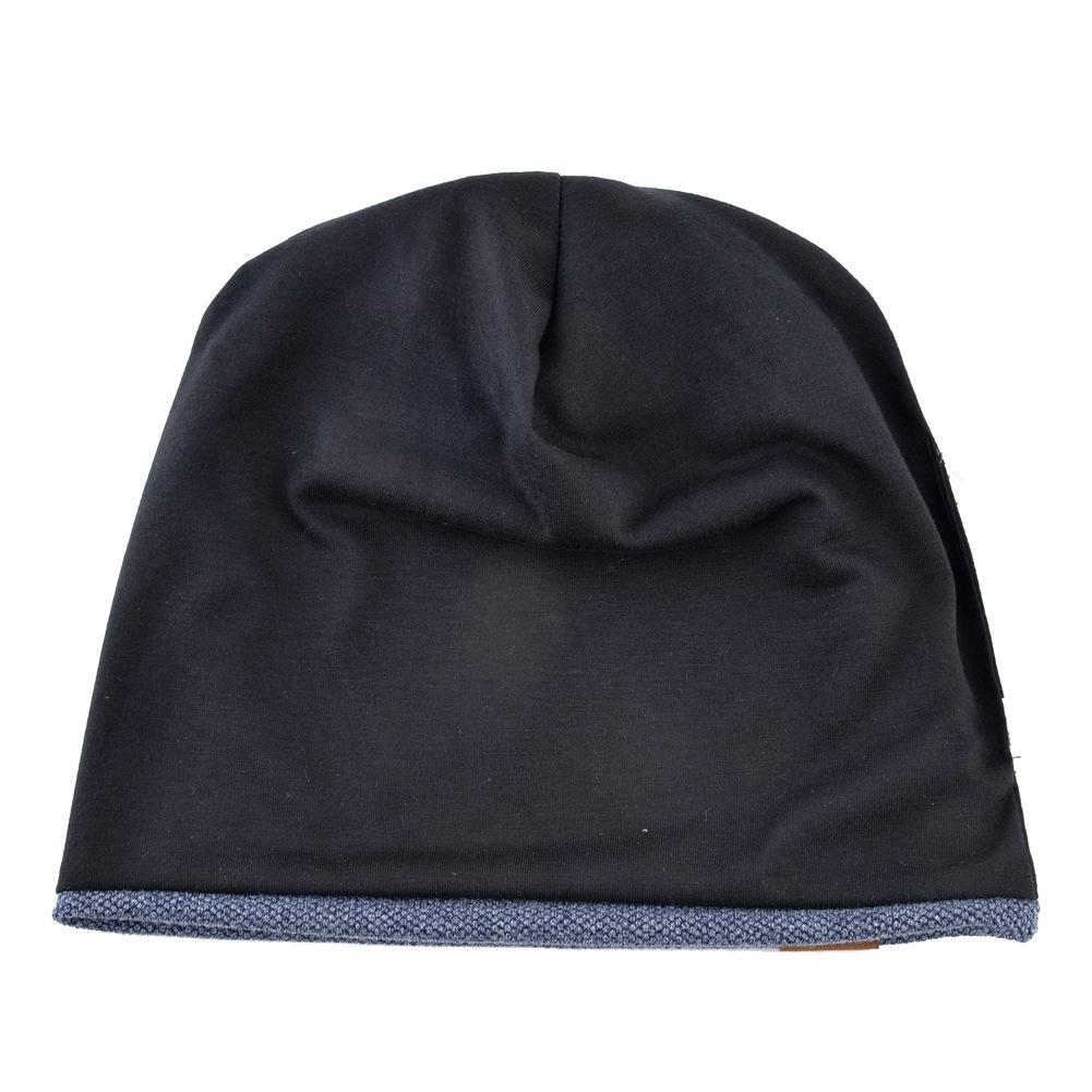 Men and Women Autumn and Winter Warm Solid Color Hat Loose Casual Outdoor Knitted Pullover Hat