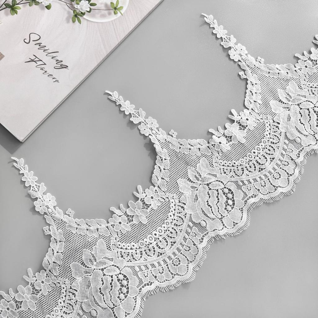 White Hollow Embroidery Flower Lace Clothing Lolita Dress Wedding Dress Decorative Lace Accessories