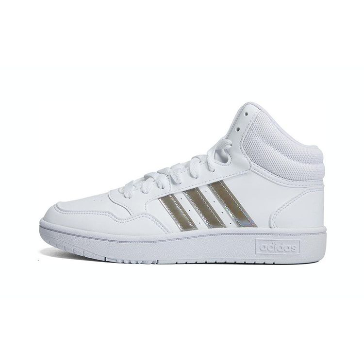 Adidas Neo Hoops Mid 3.0 Comfortable Sports Slip-Resistant Shock-Absorbing Durable Mid-Top Kids Skate Shoes Kids Sneakers White HP2662