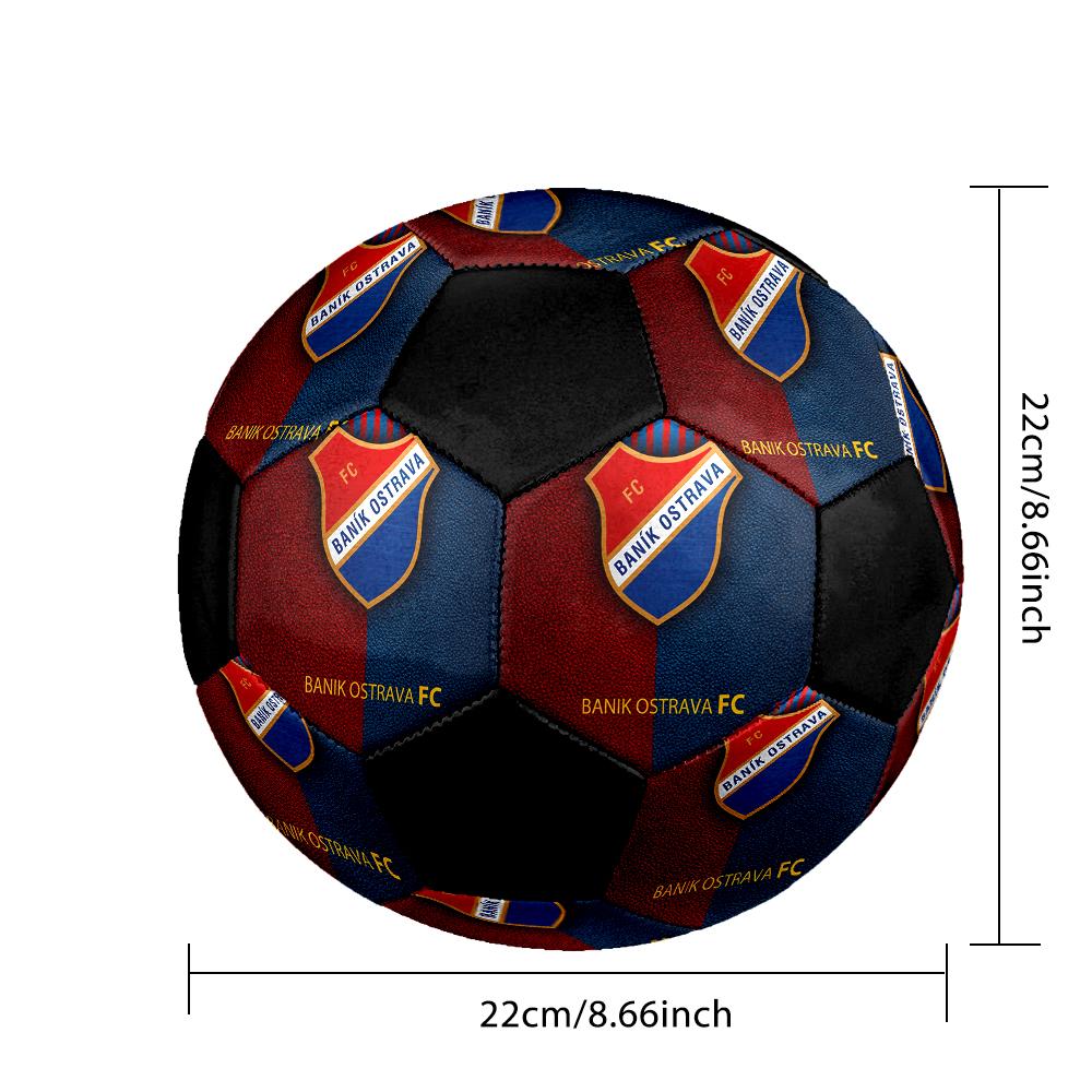 SIZE 5 FC Baník Ostrava Soccer Ball Colorful All Ages Machine Stitched PVC Competition Ready Durable High-Bounce