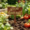 Grow Funny Metallschild, Vintage Dekorative Plakette Pfahlschild, Kräuter Obst Blumen Gemüse Garten Zubehör, Geschenke für Frauen, Männer, Mama, Gärtner