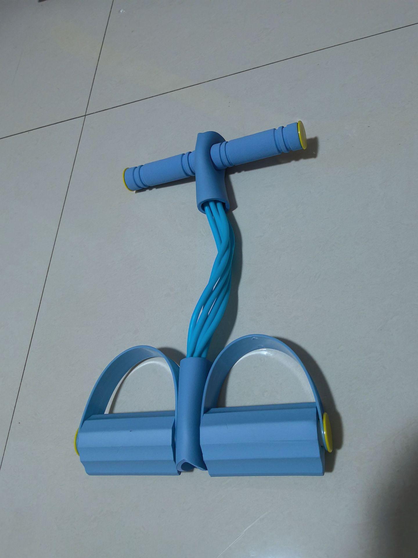 Foot Pedal Resistance Band: 4, 6, & 8-Tube Yoga Elastic Stretch Fitness Equipment