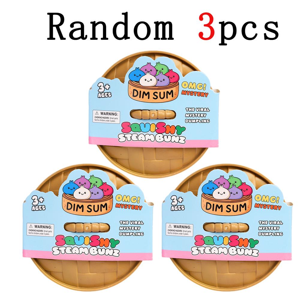 Blind Box Colorful 4 Styles Glitter Dumpling Glitter Dumpling Squishy With Box Dumplings Sensory Squeeze Toy For Stress Relief
