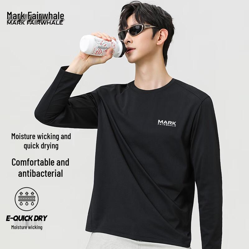 Mark Fairwhale Men s 2025 Fall American Sport Quick-Dry Long Sleeve T-Shirt 3XL