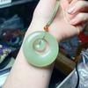 Collana con Ciondolo in Giada Dongling Intrecciata per Uomo e Donna