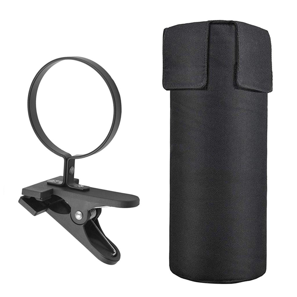 Drumstick Bag for Drum Set Clamp On Stick Holder Bag Container Drumstick Container Bags, Drum Stick Holder Frame Mount