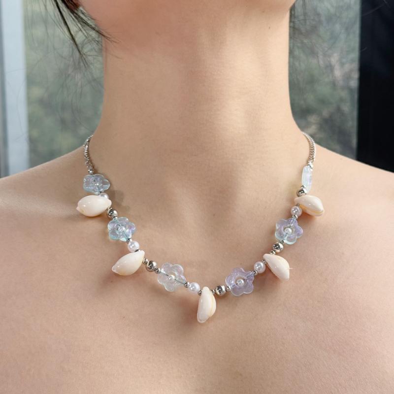 

1 шт. Модные ожерелья-чокеры с ракушками и морскими звездами, многослойные жемчужные эффектные ожерелья для женщин, для пляжа