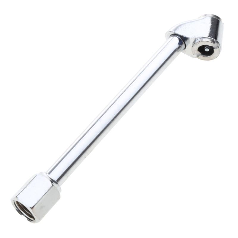 Air Chuck 1/4" NPT Female FNPT Extended Reach Dual Head Tire Inflation Foot Air Compressor Air Inflation Stainless Steel