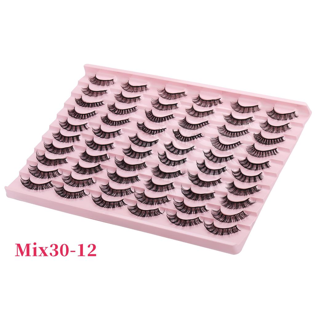 30 Pairs Of Dense Curled Eyelashes False Eyelash Dense Simulation