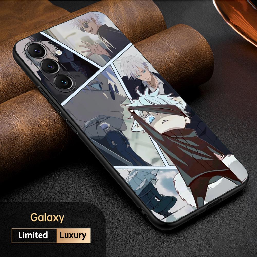 

Satoru gojo hot anime man design Phone Case For Samsung Galaxy S26 S25 S24 S23 S22 S21 Plus Ultra Note20 Soft Black Galaxy S23