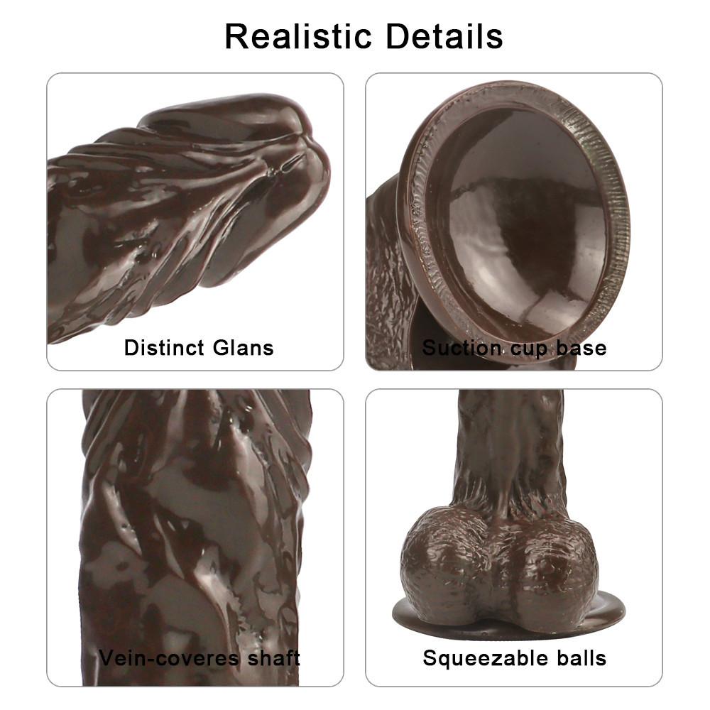 Brown Dildo Realistic Fake Dick Penis Butt Plug Sex Toys for Woman Vagina Anal Female Masturbation Huge Dildos