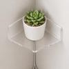 3pcs Clear Acrylic Acrylic Corner Shelves Wall Mounted Small Adhesive Shelves  For Security Camera