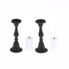 2Pcs Miniature Retro Candle Holder Set With 2 Candles Dollhouse Simulation Candlestick Model Dolls House Mini Scene Decoration