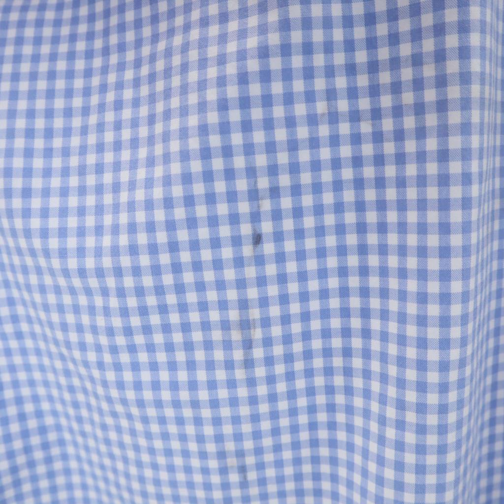 Ralph Lauren Gingham Check Short Sleeve Button Down Shirt M Blue Men's Used