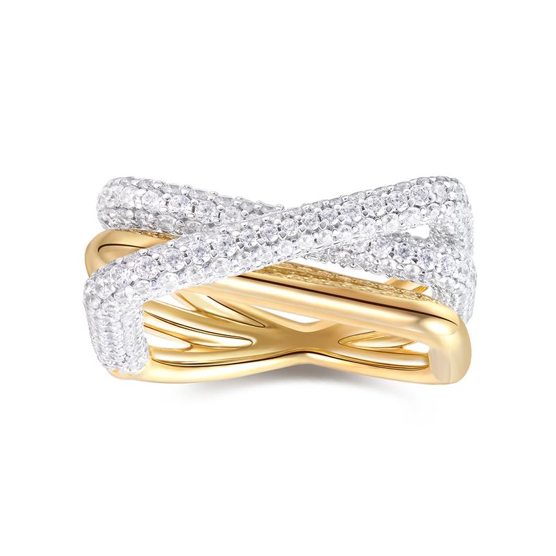 APM Monaco ring [Romantic Confession] Multi-circle lines, geometric interlacing, simple and versatile, high-end, men and women, couples A19750XRH
