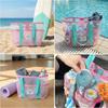 Pink Swimming Bag Large Capacity Vacation Beach Bag Portable Tote Mesh Sport Storage Bag Breathable Travel Toiletry Shower Bag