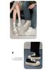 Fan Chengcheng Style: Square Toe Thick Sole Canvas Shoes - Unisex Casual Height-Increasing Sneakers