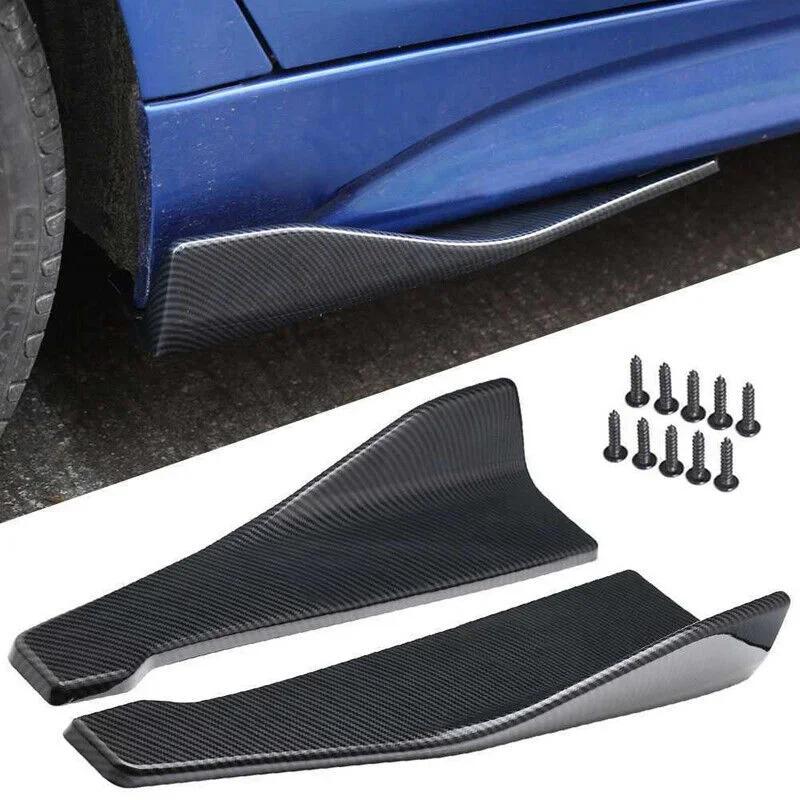 2PCS Universal Car Rear Bumper Lip Trim Protector Car Side Skirt Cover Car Corner Bumper Guards with Screws