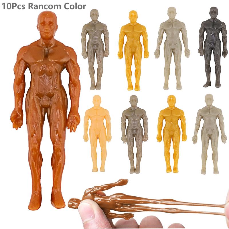 

10/20Pcs Fun Catapult Human Body Sticky Toy Fun Sticky Pull Stress Relief Toy Stretchy Wall Climbers Novelty Toy Party Favors 10Pcs