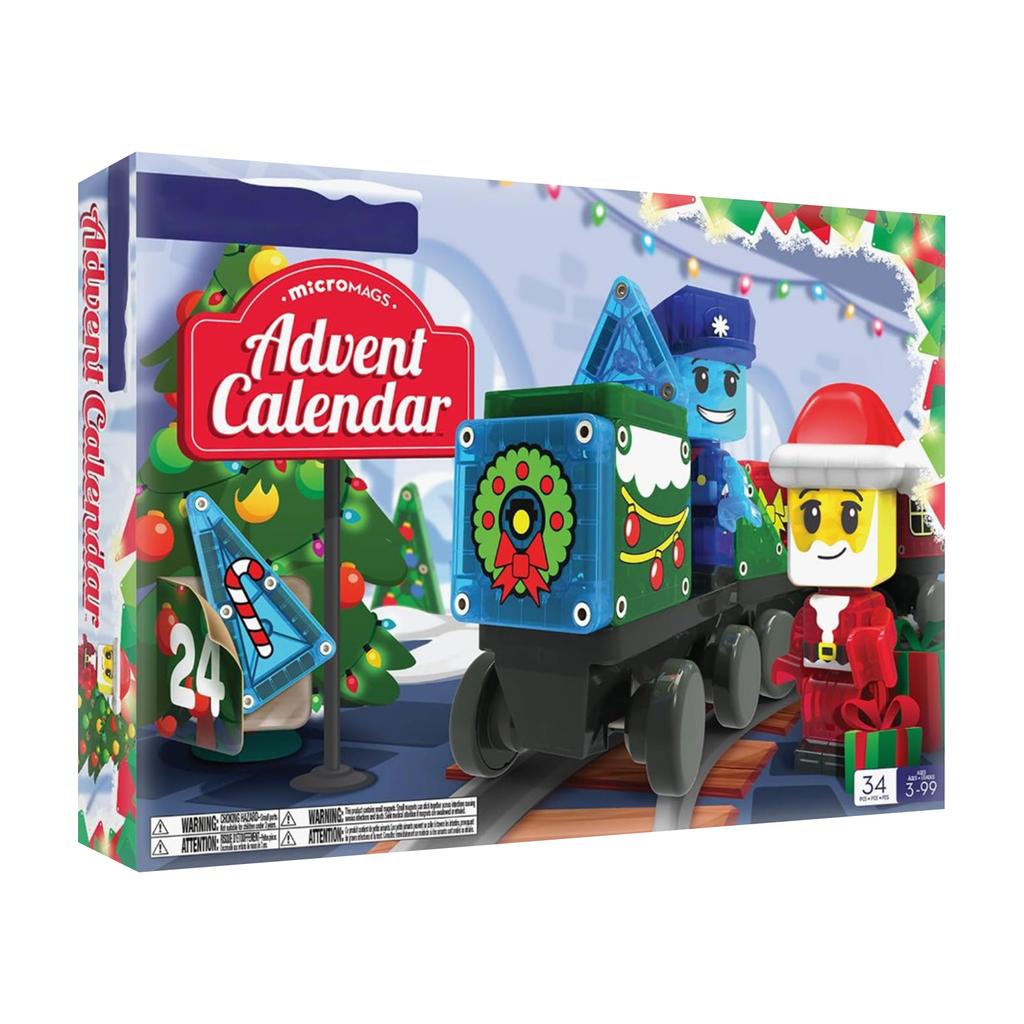 Advent Calendar 34-Piece Magnetic Construction Set, Magnetic Building