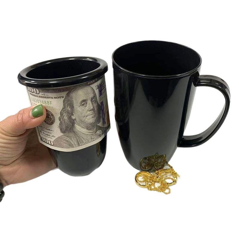 

Скрытая бутылка-сейф Секретная бутылка со скрытым отделением Сохраняет ваши ценности в безопасности, такие как деньги, ключи и украшения Черный