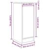 VidaXL Buffet chêne fumé 29,5x34x76 cm bois d'ingénierie, meuble de rangement, meuble de rangement de cuisine, meuble de 861611
