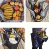 1pc Large Capacity Durable Oxford Cloth Shopping Bag Foldable Black Rectangular Tote Groceries Camping Picnic Outdoor Enthusiast