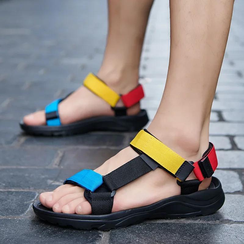 Sandals for Men, Summer Fashion Casual Sandals, Breathable and Lightweight Sports Sandals, Outdoor Non Slip Beach Shoes