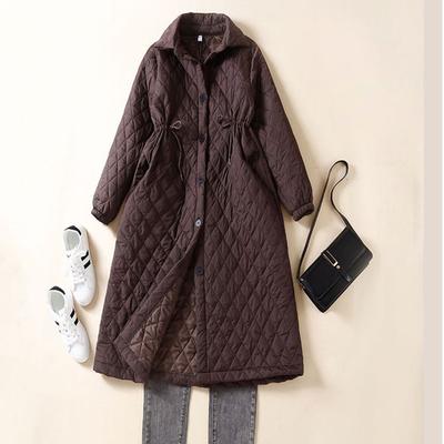 Women Oversized Padded Quilted Long Down Jacket, Cotton-Padded Coat Warm Parkas Quilted Jackets Winter Outerwear Fashion