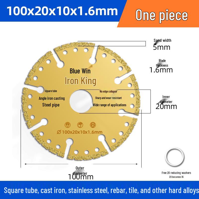 Stainless Steel Angle Grinder Disc: Iron Cutter, Metal Saw, Diamond Grinding Wheel, Tile Grooving