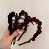 Velvet Bow Hairband, High Crown Headband, Makes Face Look Smaller, Versatile Hair Clip Headwear
