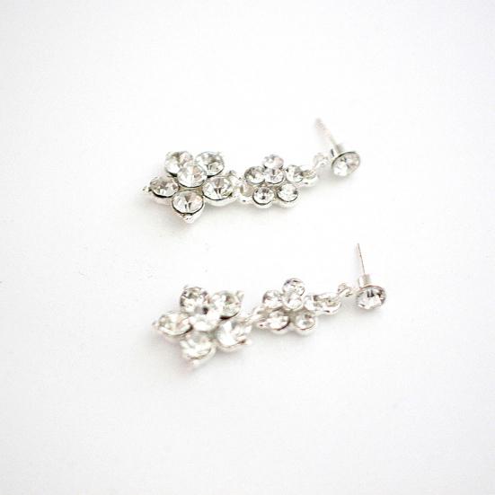 Elegant Stras Mireasa Femei Set Bijuterii Cercei Colier Cap Lant Tiara