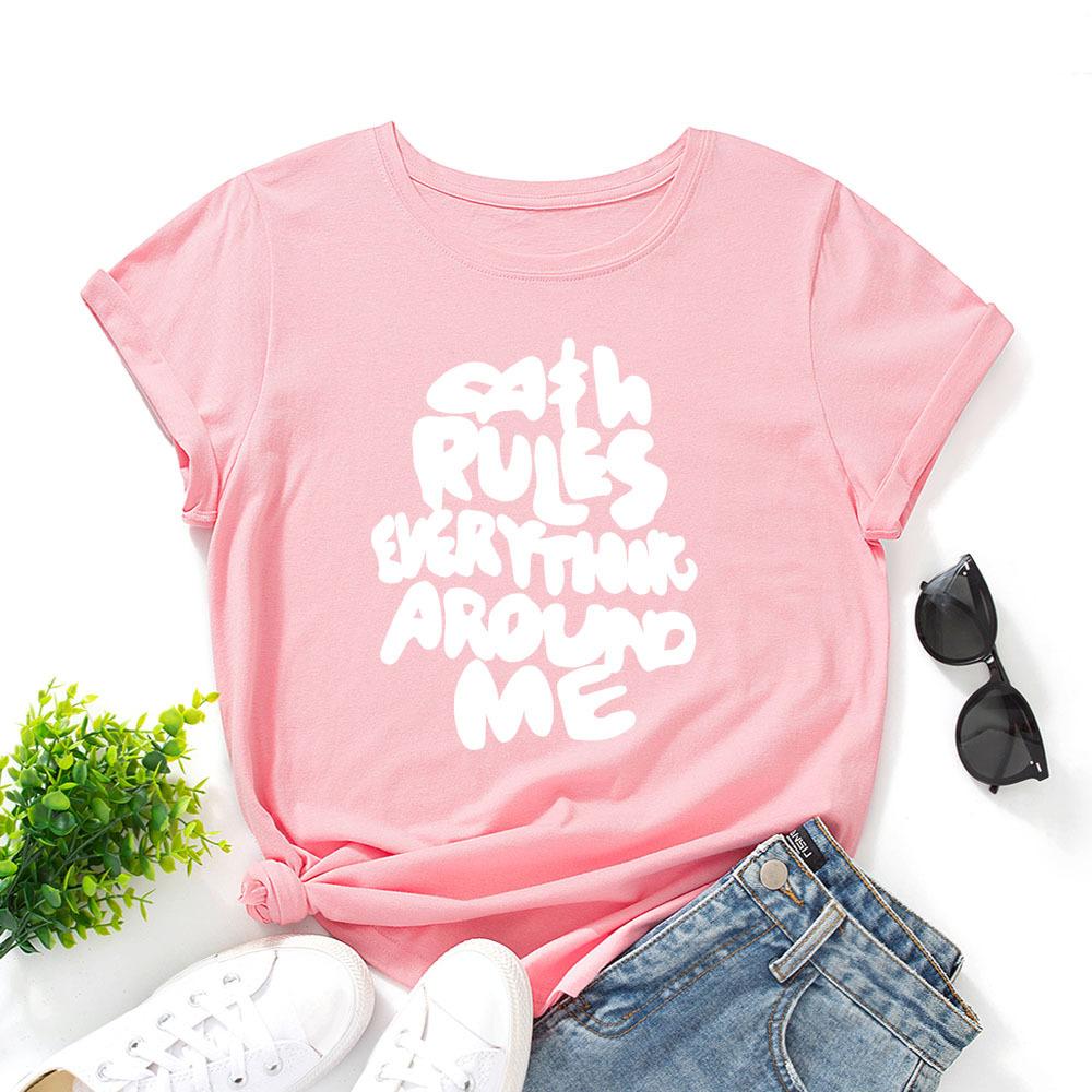 

Хлопковая футболка с коротким рукавом и круглым вырезом, женская, с 2D-принтом, топы 3XL