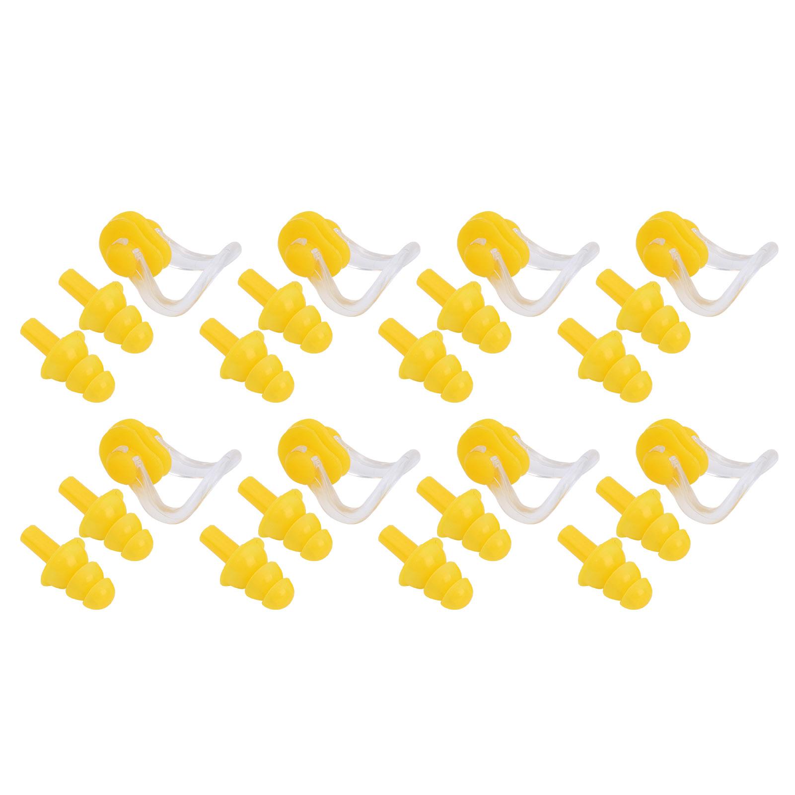 

8 Sets Waterproof Swimming Soft Silicone Nose Clip Earplugs Diving Protective Supplies