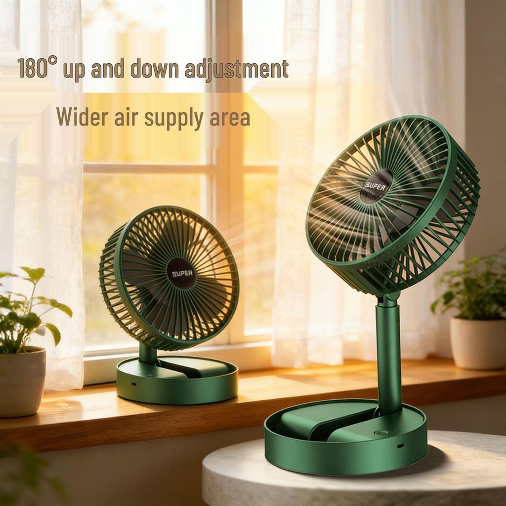 Portable Rechargeable Foldable Fan for Dorm, Desk, and Camping