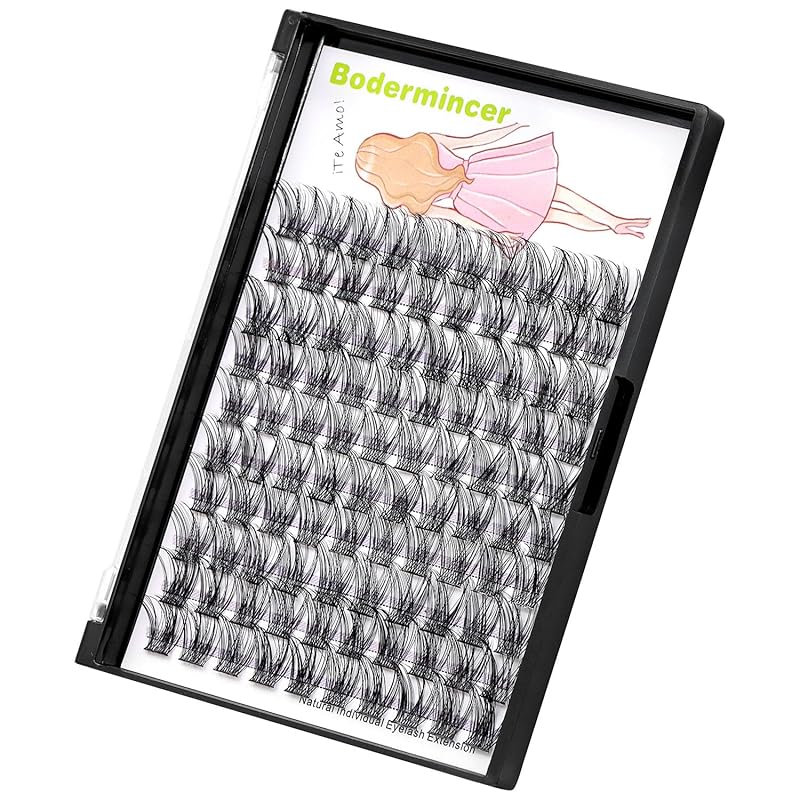 

Bodermincer 8-10-12-14-16mm MIX/10-12-14-16mm MIX D Curl Lash Clusters Individual Lashes Mink Cluster Eyelash Extension Natural 3D Russian Volume 18mm