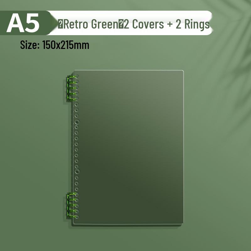 A4 Soft Cover Loose-Leaf Binder, B5 Ring Clip, Coil Binding, Hole-Punched, Notebook Shell (Ring Clips Sold Separately)