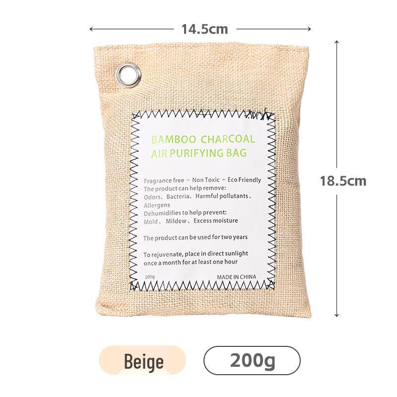 Exclusive Bamboo Charcoal Bag: 200g Activated Carbon for Car Odor and Formaldehyde Removal
