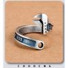 Adjustable Open Ring Men Women Vintage Industrial Design Copper Jewelry Retro U-Shaped Geometric Finger