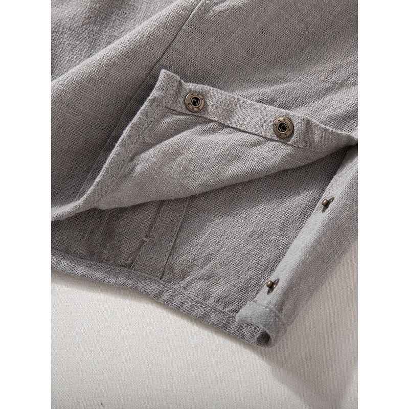Cropped Pants Men Summer Thin Loose Idle Style Casual Pants Handsome Loose Wide Leg Draping Effect Linen Pants